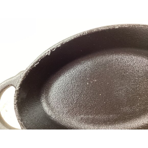 The Pioneer Woman Oval Cast Iron Baking Dish With Handles*Durable Cookware*Black - Picture 5 of 6